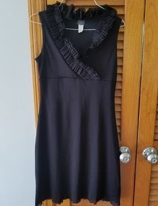 Blu Reed Black Ruffle Dress - Size Small